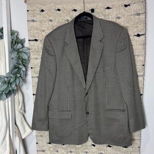 Enrico Gelini Men's brown houndstooth  sport coat blazer size 46R